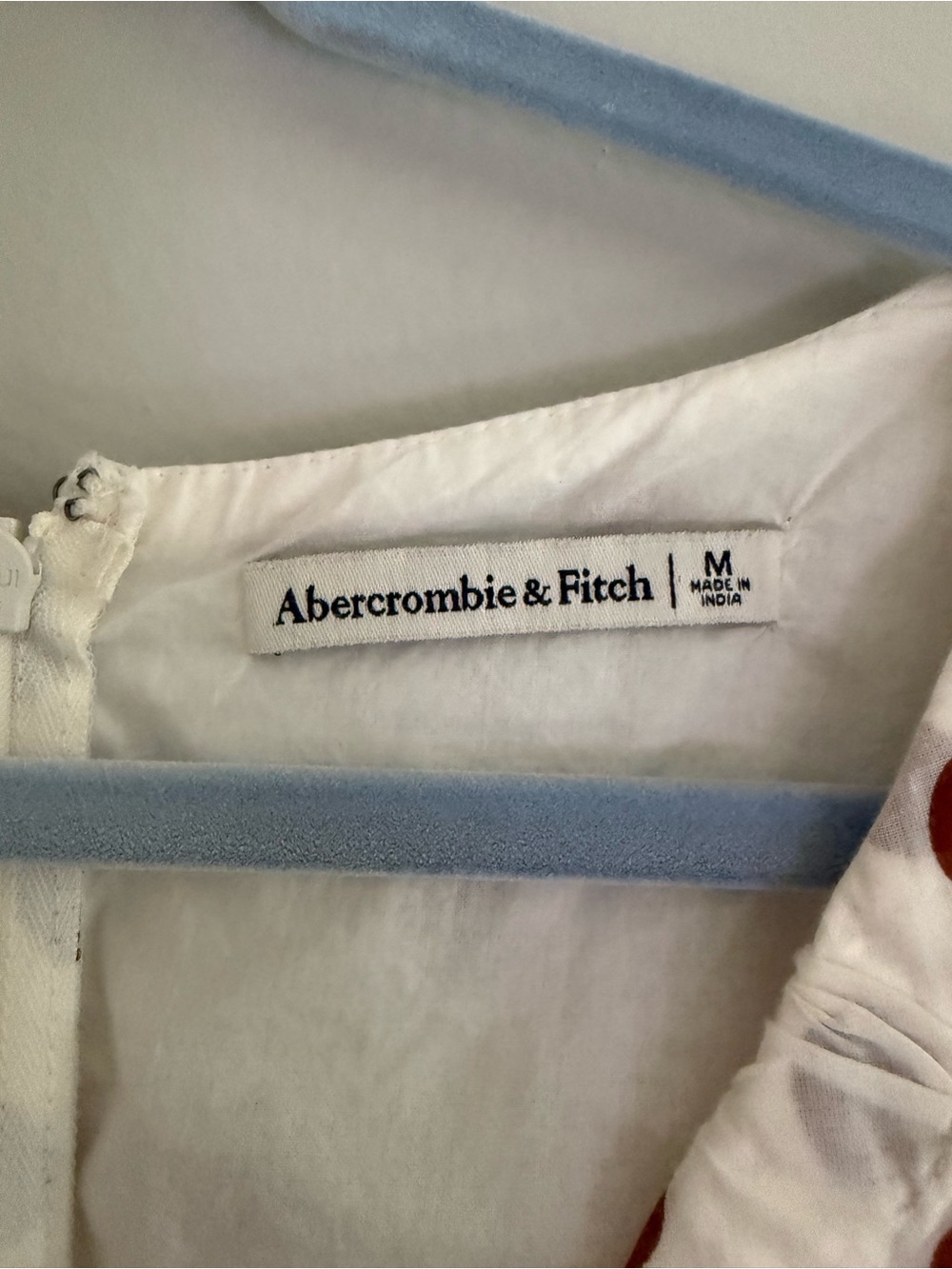 Abercrombie & Fitch White Dressy Tunic with Brown Polka Dots - Picture 3 of 3